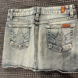7 for all mankind Jean a pocket mini skirt